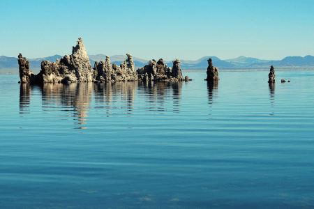 Tufa's in zoutmeer Mono Lake